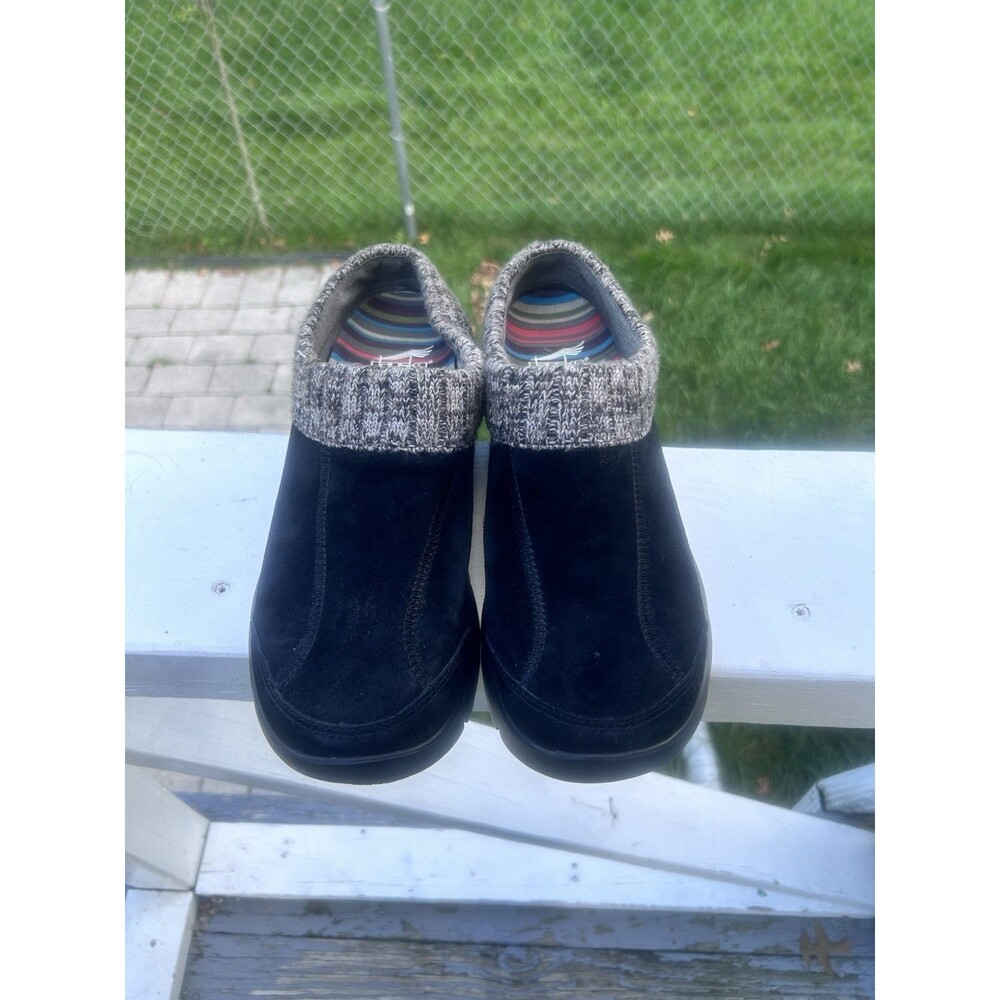 Dansko Women’s Black Suede Knit Slip On Comfort Flats US 10.5 EU 41